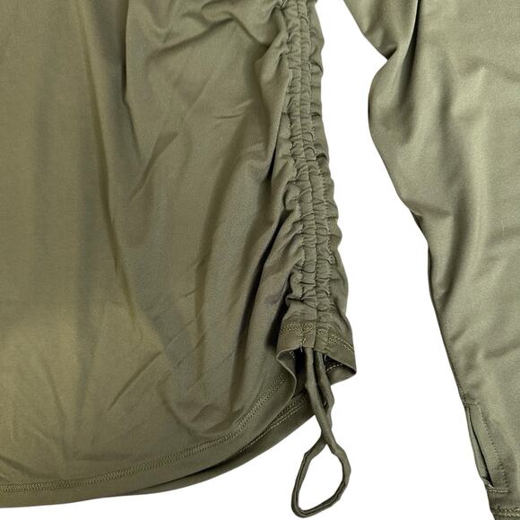 Under Armour Motion Longline Cinch Side Tie Top Army Green Medium New - Picture 4 of 4